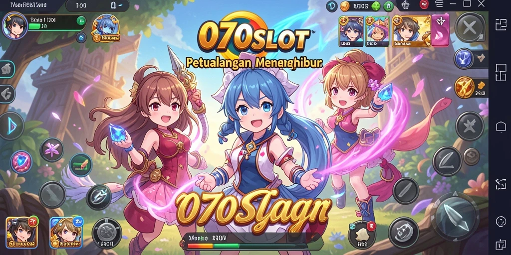 Tampilan screenshot gameplay <strong>070SLOT</strong> yang menampilkan karakter anime ikonik.