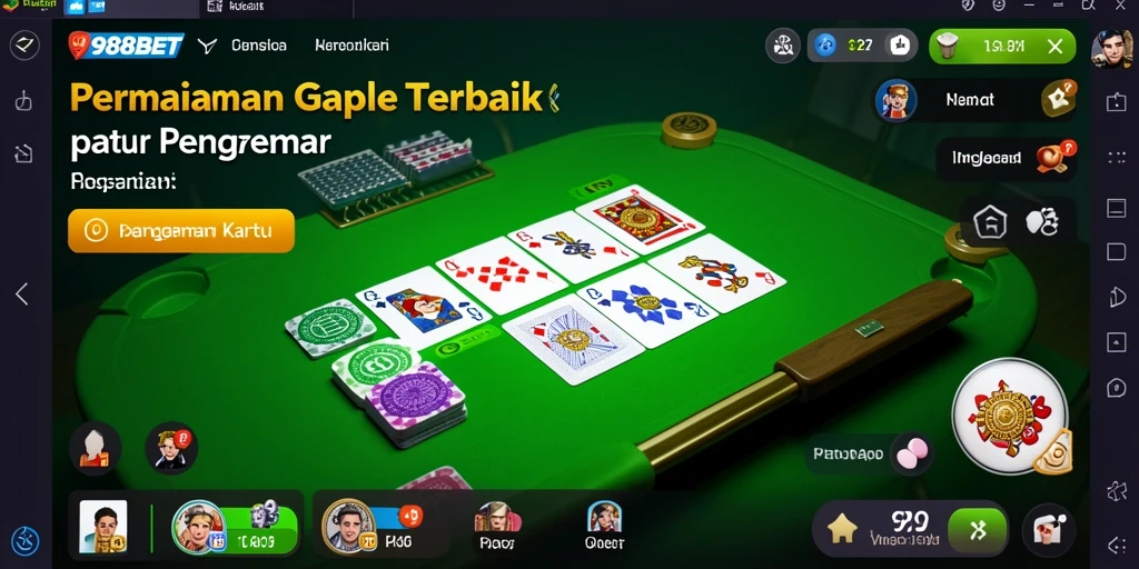 Tampilan gameplay game Gaple yang seru dan interaktif.