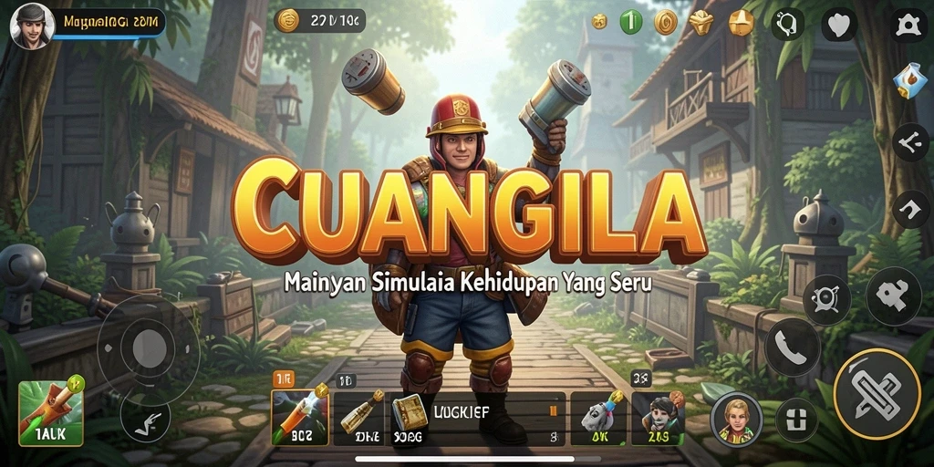 Tangkapan layar CUANGILA menampilkan situasi kehidupan virtual yang dinamis dan menarik.