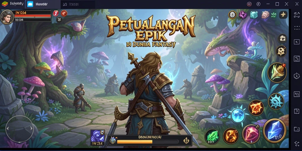 Tampilan gameplay RPG yang epik dan mendalam di IN1234.