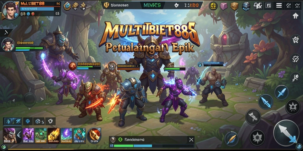 Screenshot gameplay MULTIBET88 yang menunjukkan pertempuran epik.