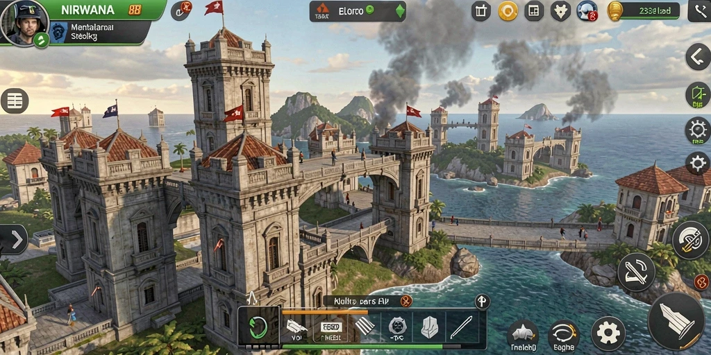 Tampilan gameplay NIRWANA88 yang seru dan strategis dalam Tower Defense.