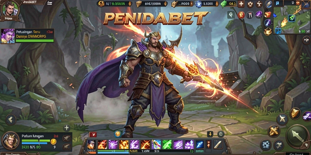 Screenshot gameplay PENIDABET menampilkan aksi seru dalam pertempuran MMORPG.