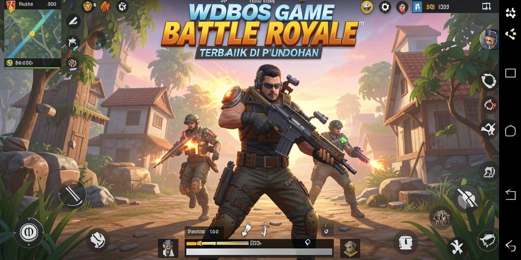 Tampilan gameplay seru dari pertarungan di WDBOS Battle Royale.
